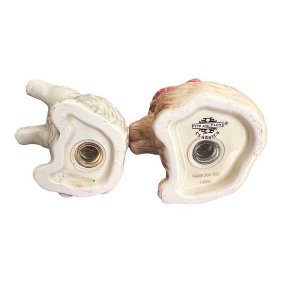 Fitz and Floyd Christmas Dog Cat Salt and Pepper Set - Picture 6 of 7